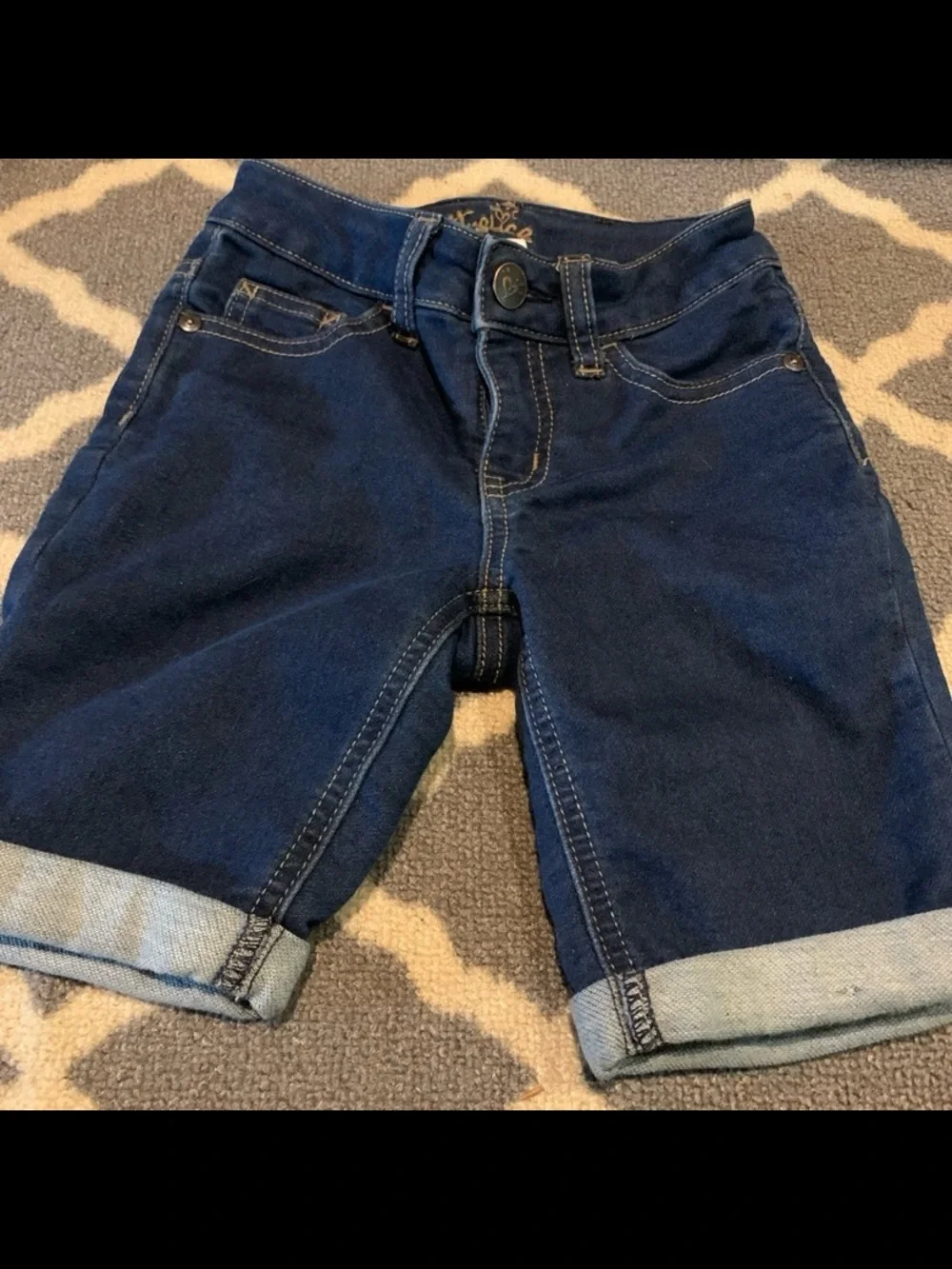 Justice Dark Blue Denim jean Shorts size 10
